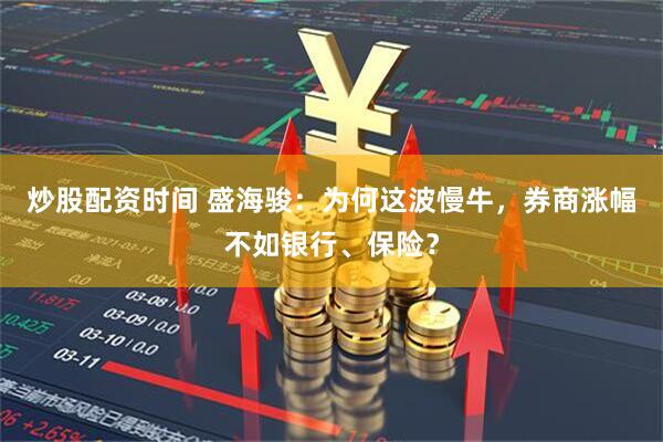 炒股配资时间 盛海骏：为何这波慢牛，券商涨幅不如银行、保险？